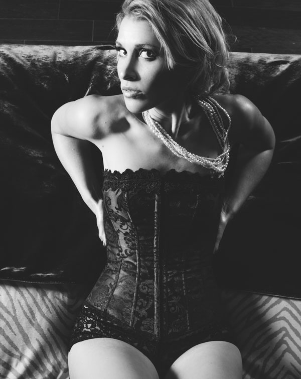 gorgeous boudoir photo girl in corset